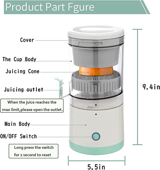 Portable Citrus Juicer : Ideal for juicing halved citrus fruits